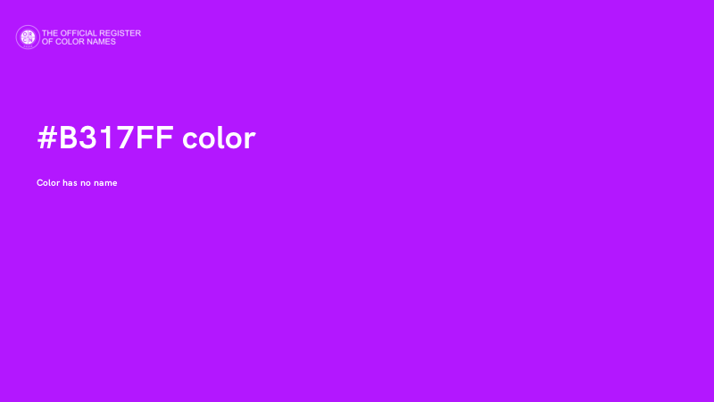 #B317FF color image