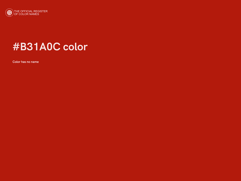 #B31A0C color image