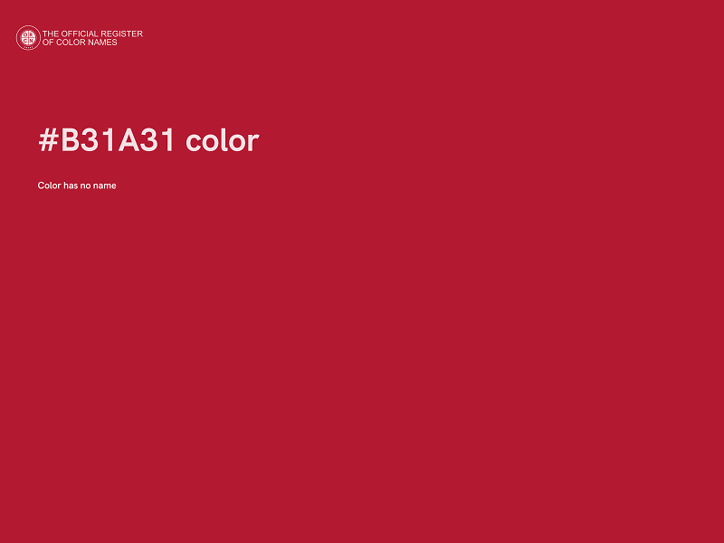 #B31A31 color image