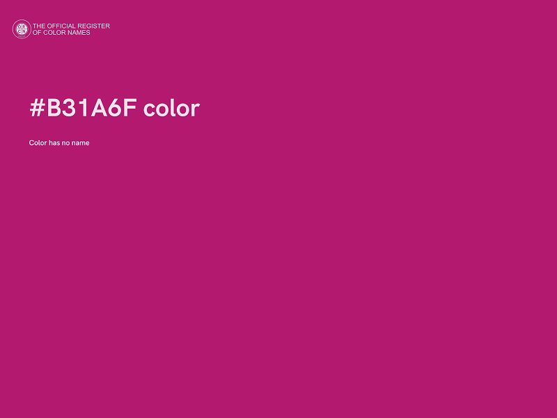 #B31A6F color image