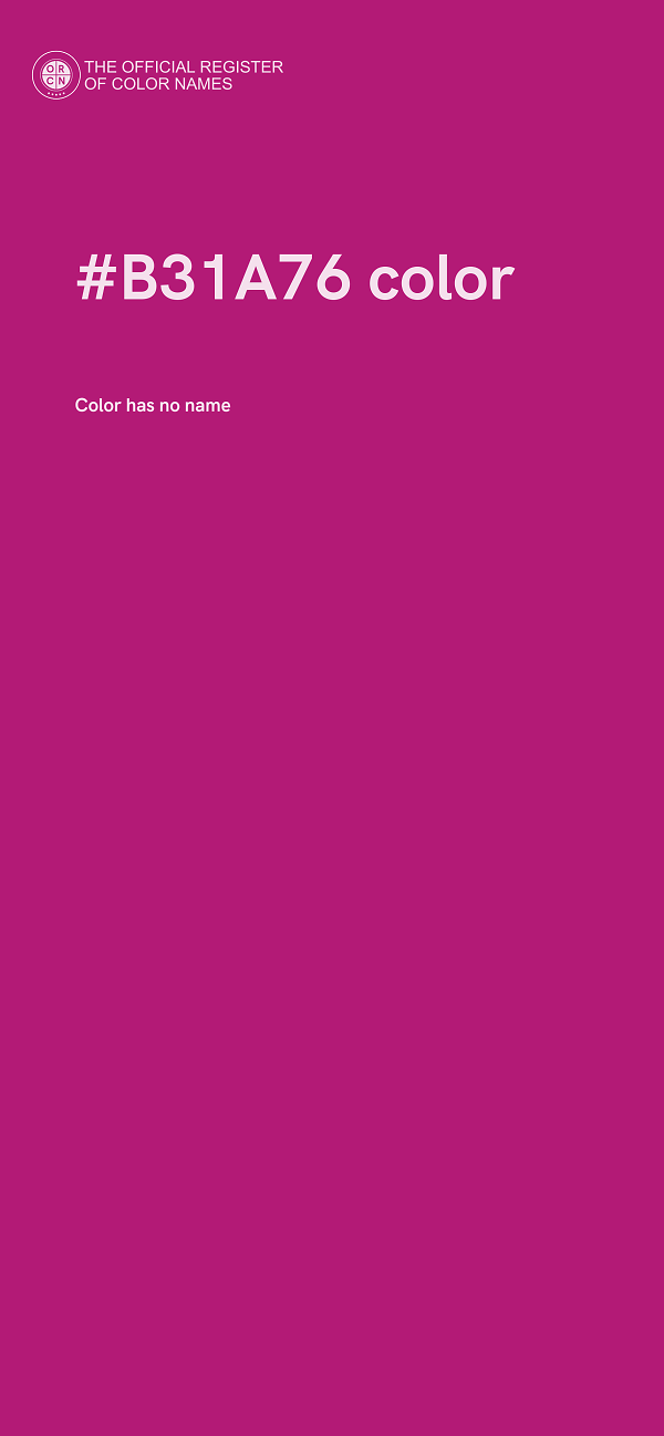 #B31A76 color image