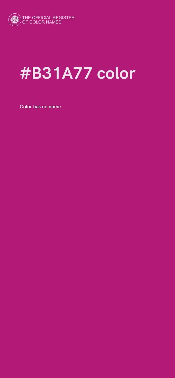 #B31A77 color image