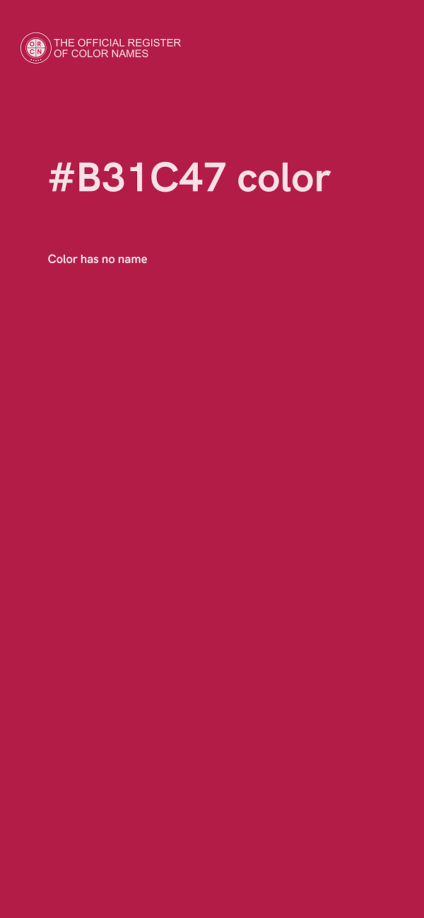 #B31C47 color image