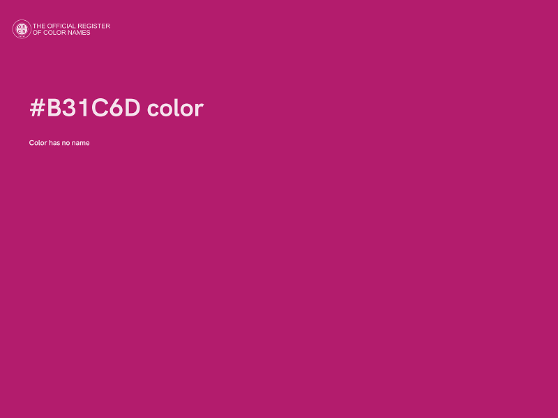 #B31C6D color image