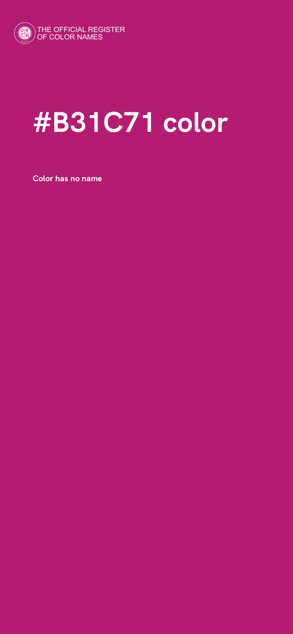 #B31C71 color image