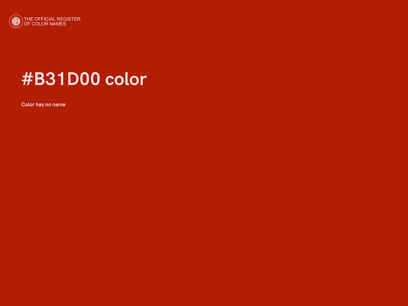 #B31D00 color image