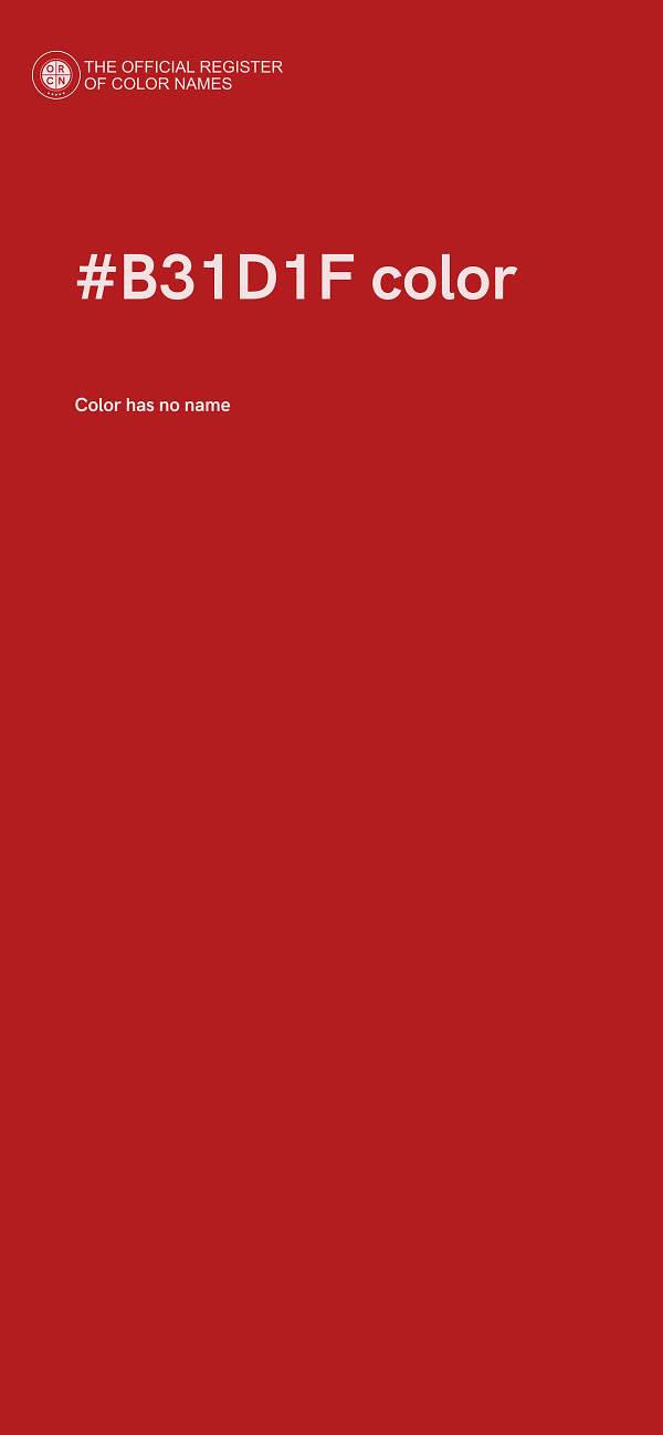 #B31D1F color image