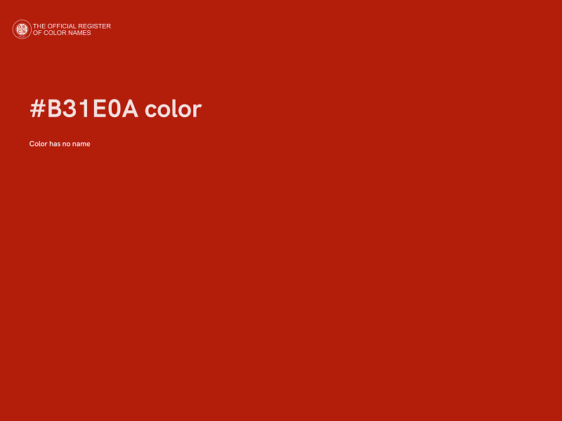 #B31E0A color image