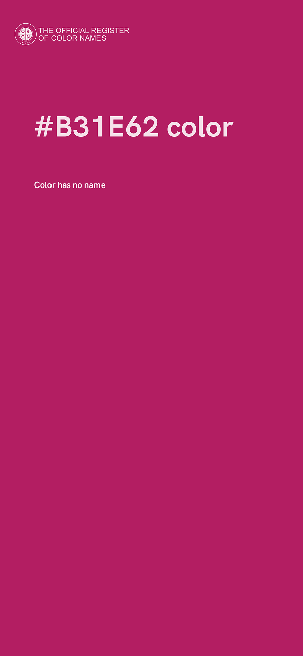 #B31E62 color image
