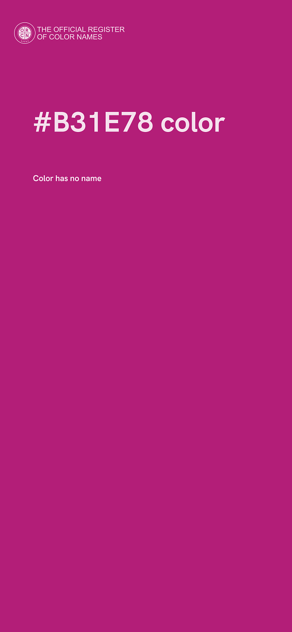 #B31E78 color image
