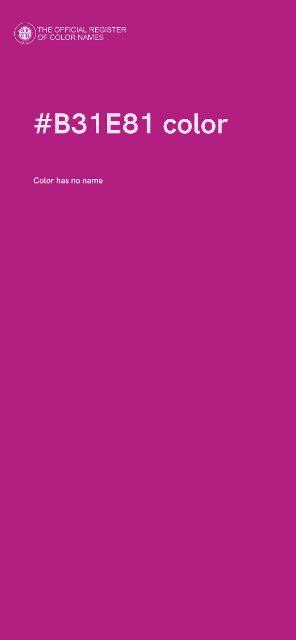 #B31E81 color image