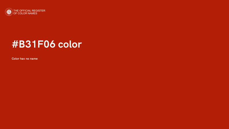 #B31F06 color image