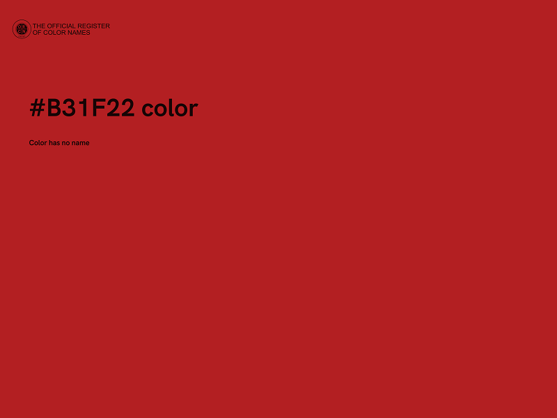 #B31F22 color image