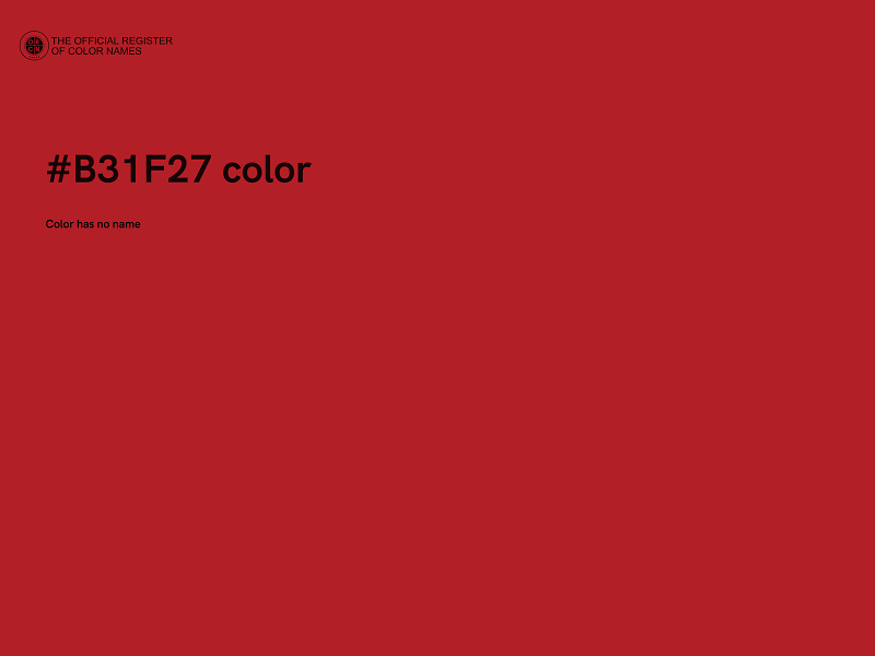 #B31F27 color image