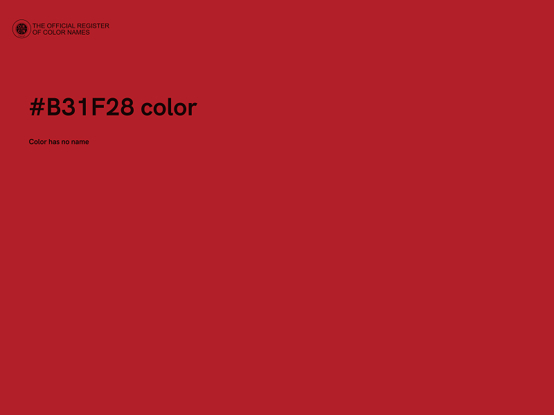 #B31F28 color image