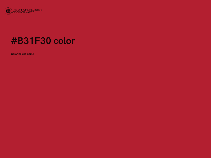 #B31F30 color image