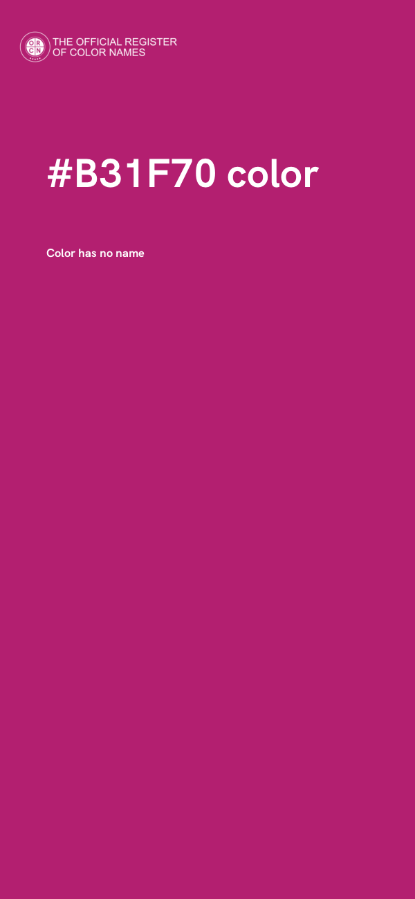 #B31F70 color image