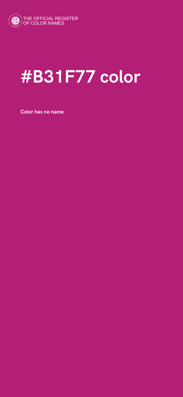 #B31F77 color image