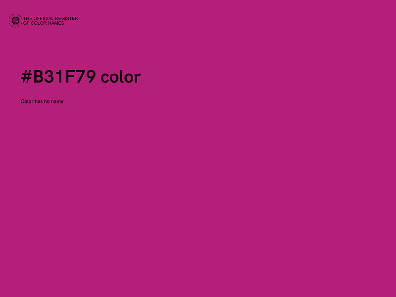 #B31F79 color image