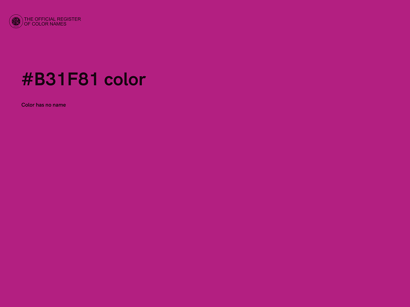 #B31F81 color image