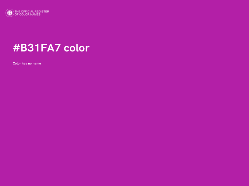 #B31FA7 color image