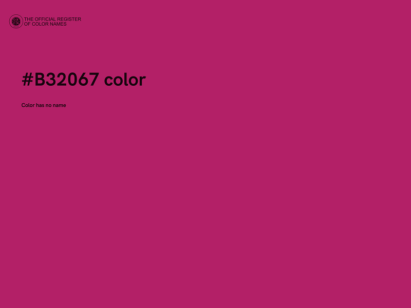 #B32067 color image