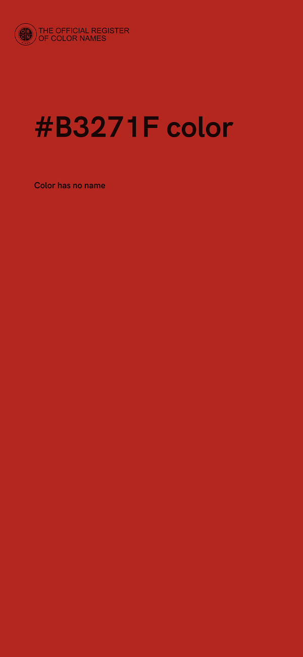 #B3271F color image