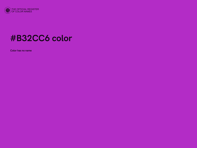 #B32CC6 color image