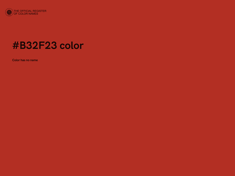 #B32F23 color image