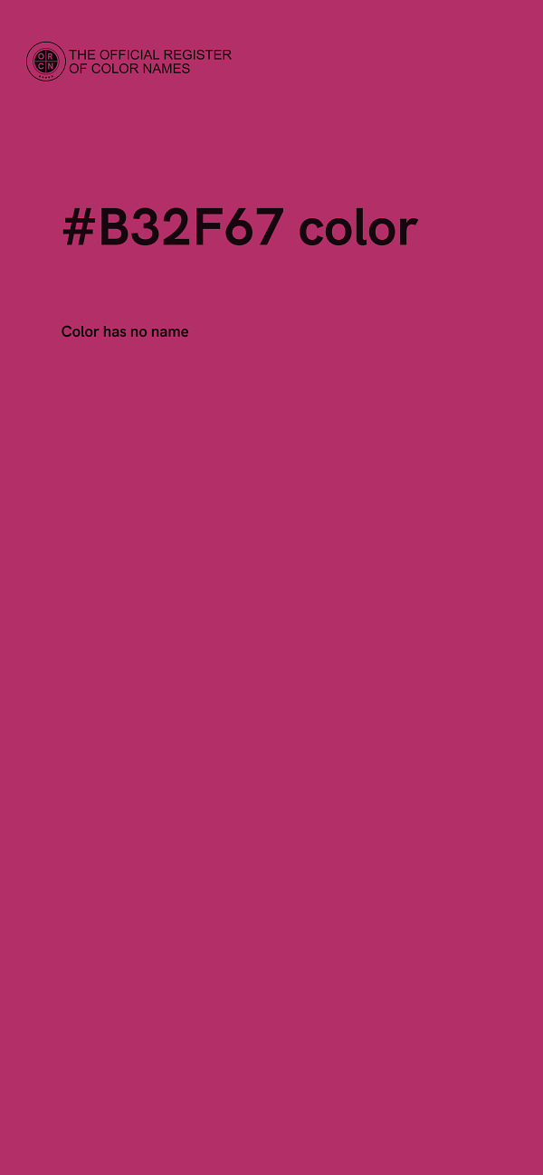 #B32F67 color image