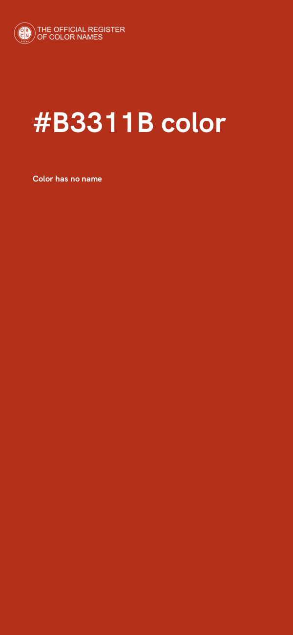 #B3311B color image