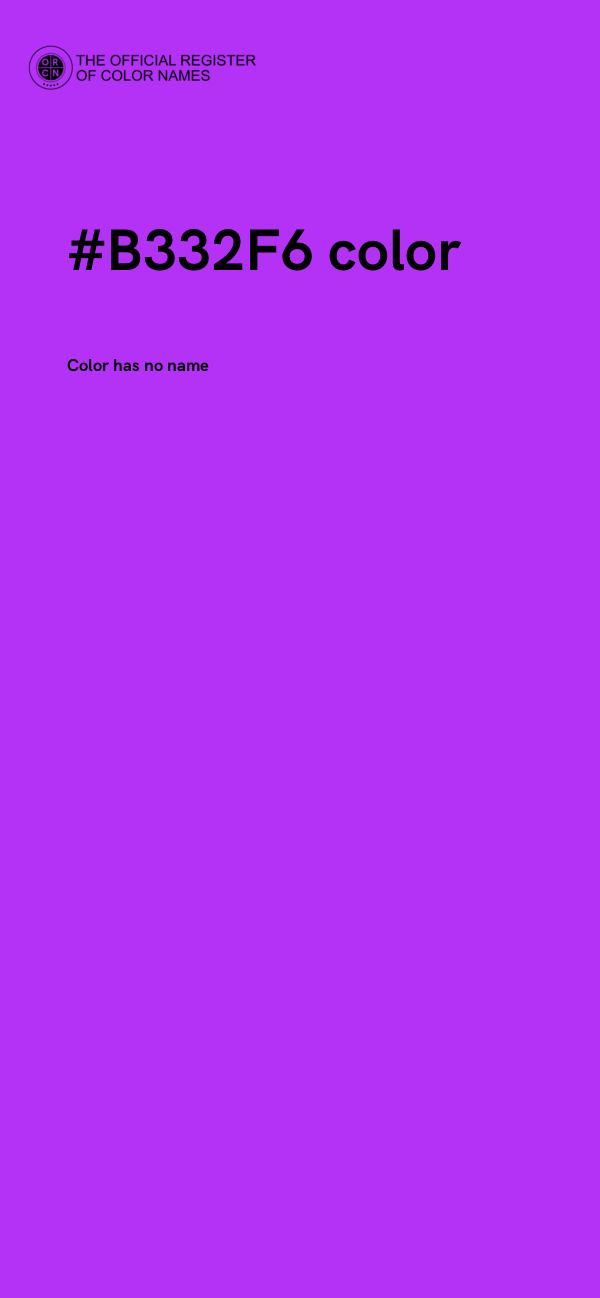 #B332F6 color image