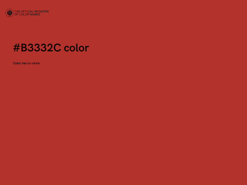 #B3332C color image