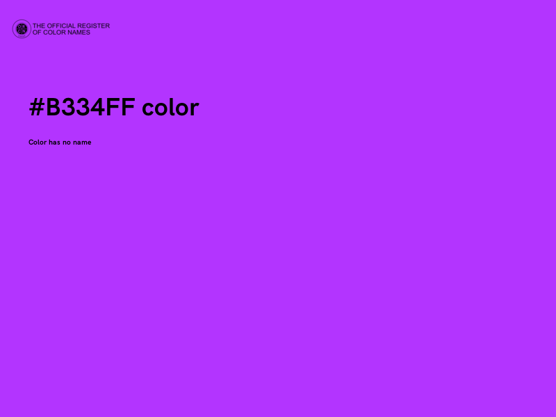 #B334FF color image