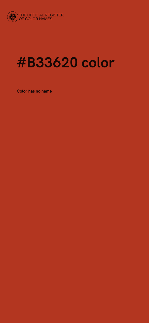 #B33620 color image