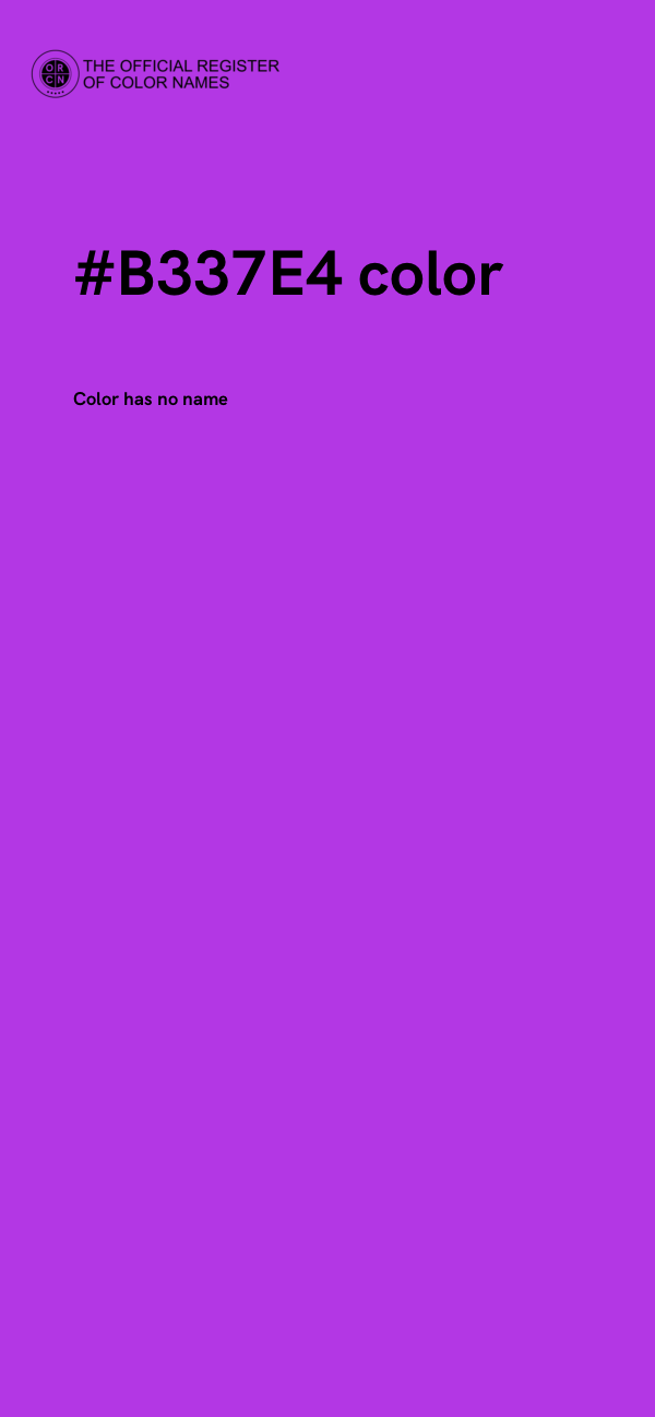 #B337E4 color image