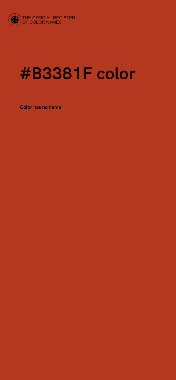 #B3381F color image