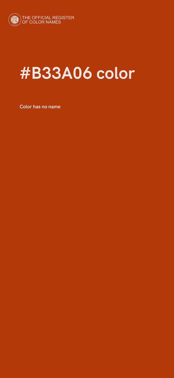 #B33A06 color image