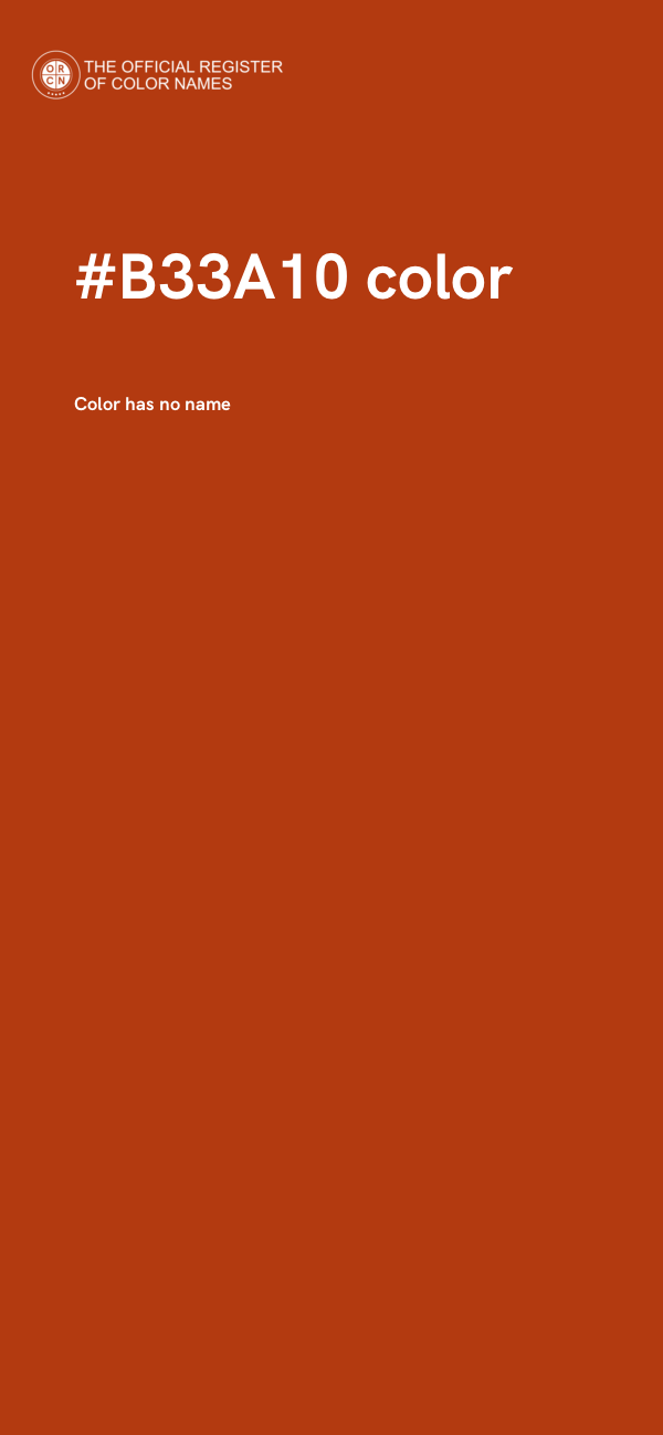 #B33A10 color image