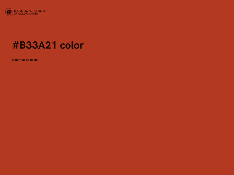 #B33A21 color image