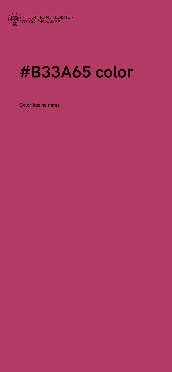 #B33A65 color image