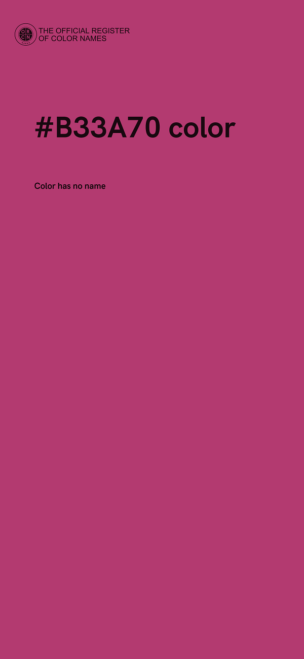 #B33A70 color image