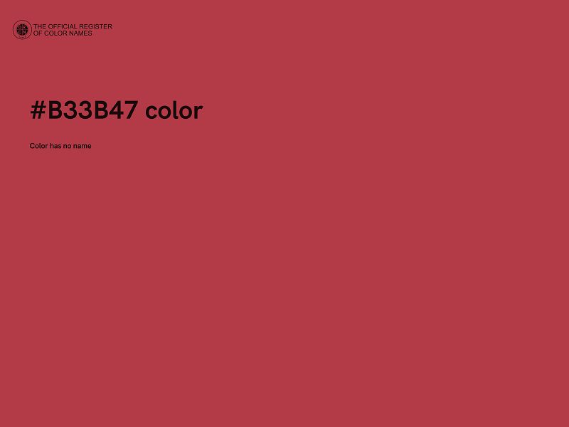 #B33B47 color image