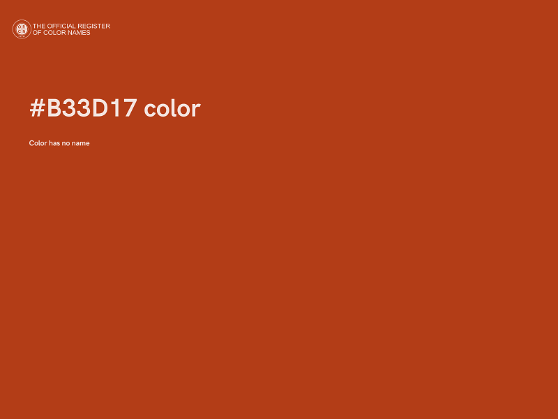 #B33D17 color image