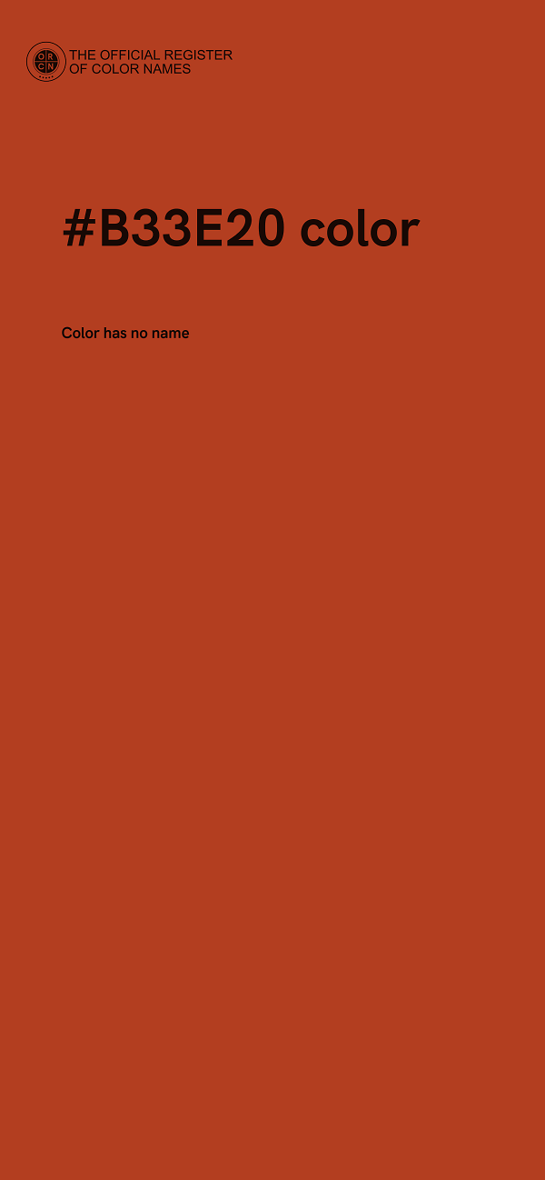 #B33E20 color image