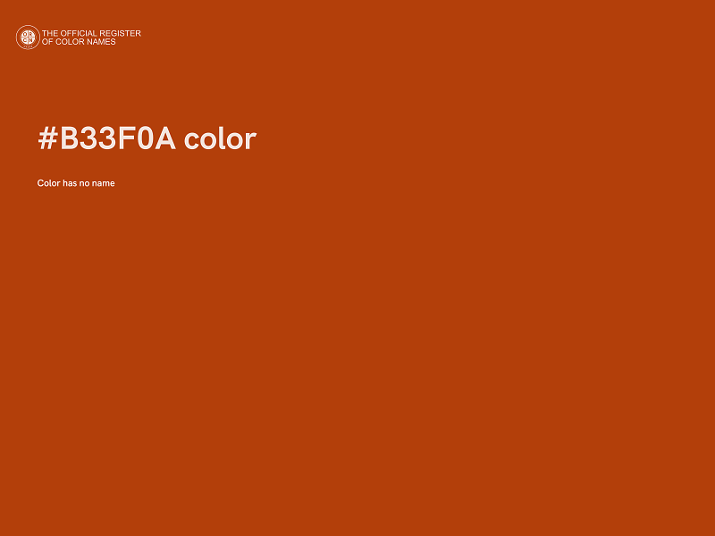 #B33F0A color image