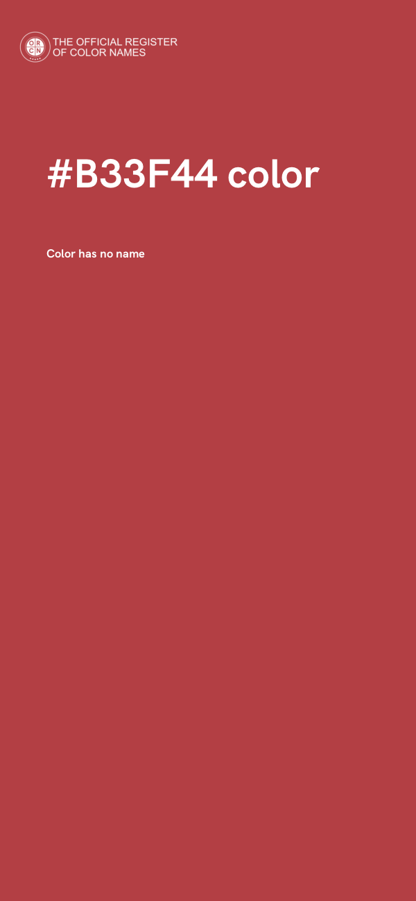 #B33F44 color image