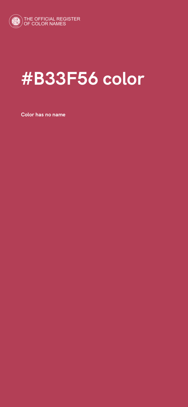 #B33F56 color image