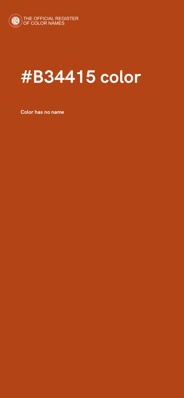 #B34415 color image