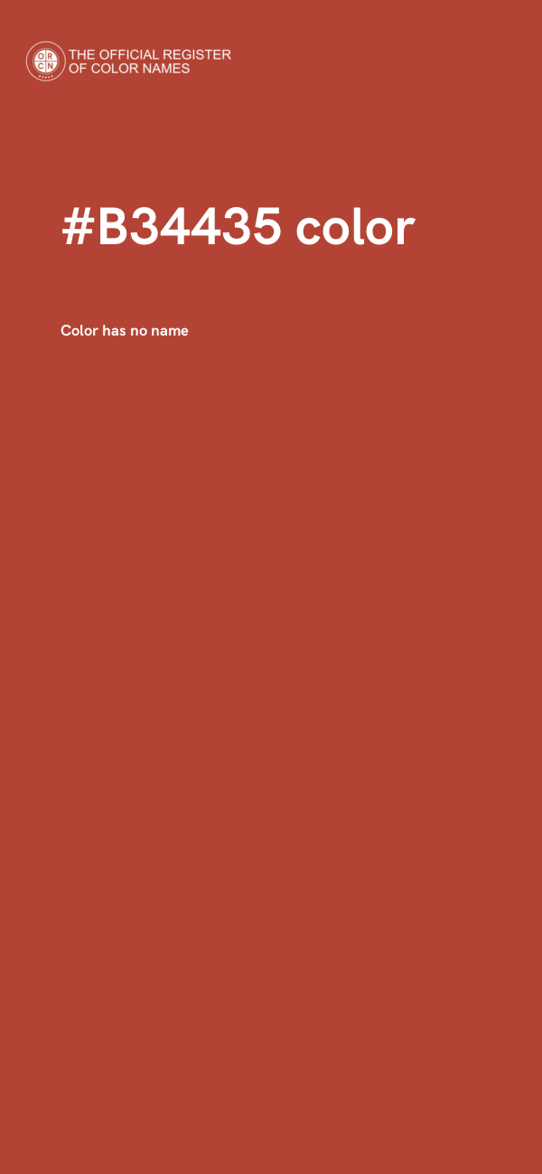 #B34435 color image